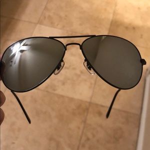 RayBan aviators with mirrored lenses